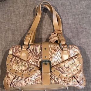 Charlie Lapson Snake Print Handbag